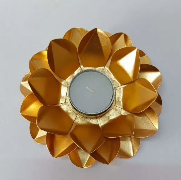 Gold Lotus Tea Light